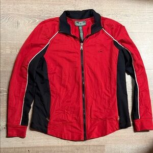 Women’s Ralph Lauren Red and Black Zip-Up Jacket